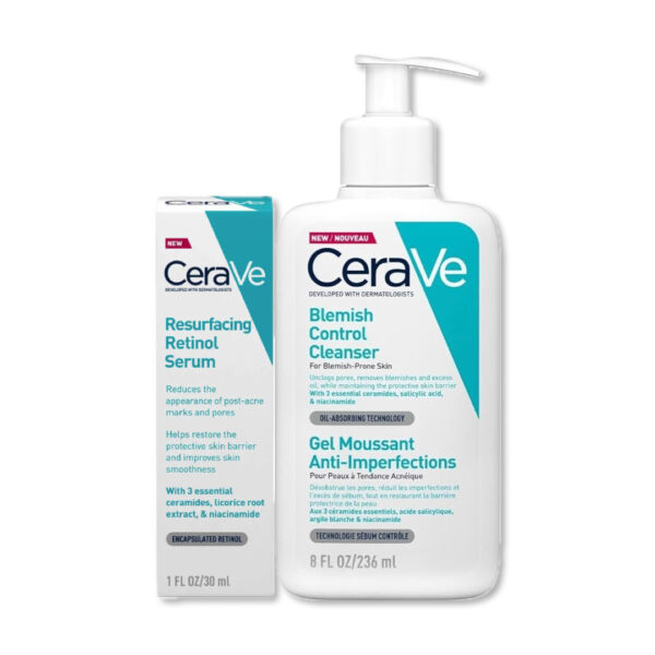 CERAVE BLEMISH CONTROL ГЕЛ ЗА МИЕЊЕ ЛИЦЕ 236 мл+ CERAVE RESURFICING RETINOL СЕРУМ 30 мл
