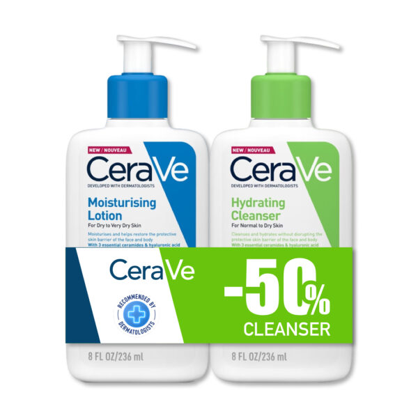 CERAVE ХИДРАТНТЕН ЛОСИОН 236 мл+ ХИДРАТАНТЕН ГЕЛ ЗА МИЕЊЕ ЛИЦЕ