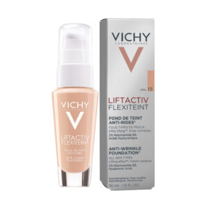 VICHY LIFTACTIV FLEXTEINT ТЕЧНА ПУДРА ПРОТИВ БРЧКИ СО ЗАШТИТЕН ФАКТОР 20 БРОЈ 15 30 мл