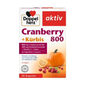 DOPPEL HERZ БРУСНИЦА+ ТИКВА+ ВИТАМИН Ц+ СЕЛЕН (30 КАПСУЛИ)