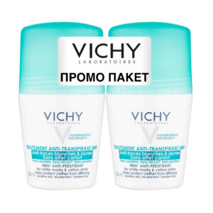 VICHY DEO РОЛ ОН ЗА РЕГУЛИРАЊЕ НА ПРЕКУМЕРНО ПОТЕЊЕ БЕЗ БЕЛИ ТРАГИ И ЖОЛТИ ФЛЕКИ 1+1