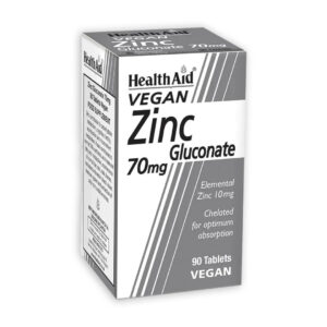 HEALTH AID ZINC GLUCONATE 70 мг ТАБЛЕТИ (90 ТАБЛЕТИ)