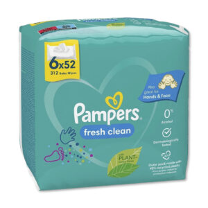 PAMPERS FRESH CLEAN ВЛАЖНИ МАРАМИЦИ 6x52