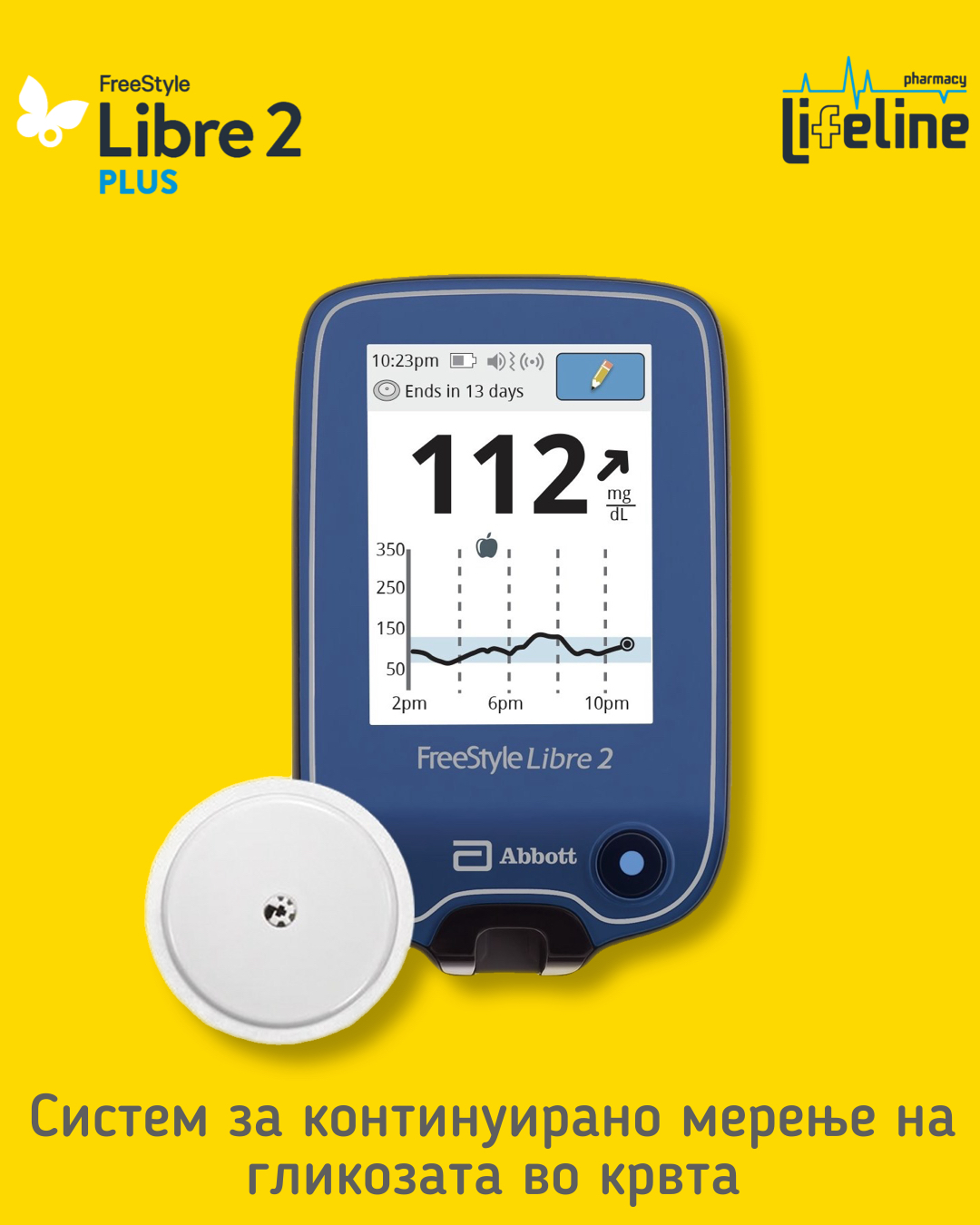 НОВО!!!   ABBOTT FreeStyle Libre 2 PLUS - Систем за континуирано мерење на гликозата во крвта